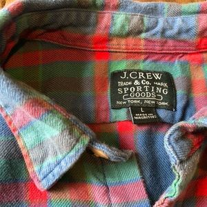 JCrew Men’s Flannel Button Down Size L